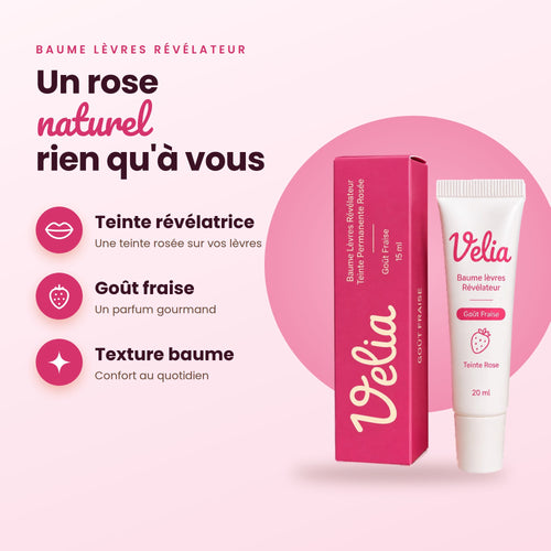 VELIA — Baume à Lèvres Glow Rose Fraise